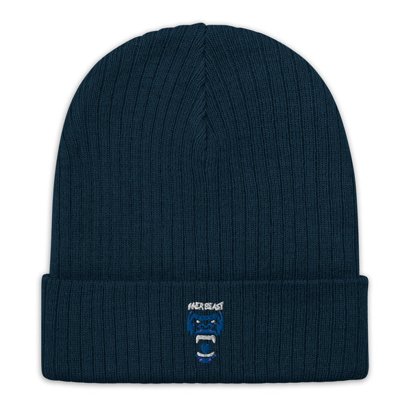 Blue Beast Ribbed knit beanie